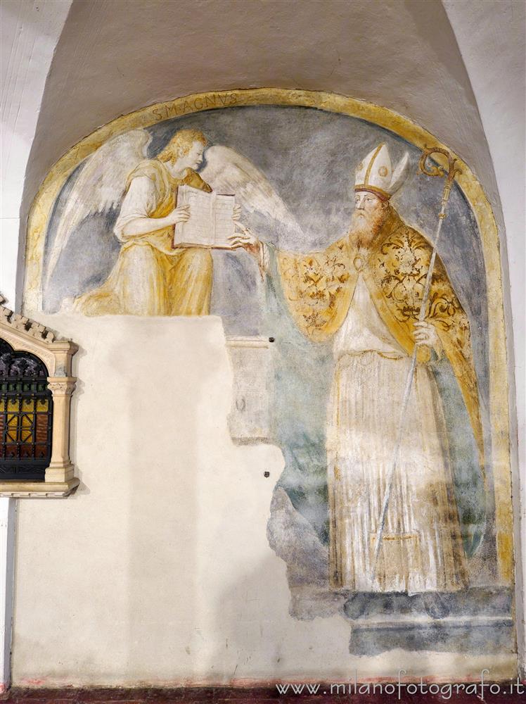 Milan (Italy) - Fresco depicting St. Magnus in the Basilica of Sant'Eustorgio
